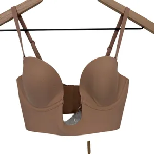 SKIMS Deep Plunge Shapewear Bra Size XS New Brown Tan thumbnail 2