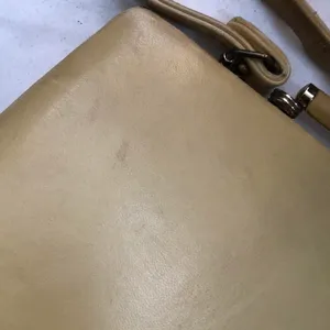 Vintage 70s Designer Yellow Cream shoulder hand bag purse. Measurement in pics thumbnail 7