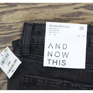 And Now This Womens Distressed Ultra High Rise Straight Jeans Black 29 thumbnail 7