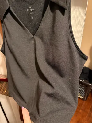 Freely collared Cropped Top Black Size M thumbnail 2