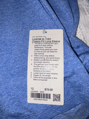 Lululemon License To Train Classic Fit Long Sleeve thumbnail 3