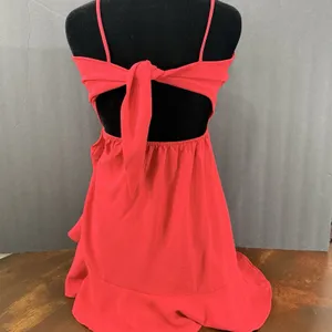 Lovely Day Ruffled Bodycon Sexy Red Mini Dress Spaghetti Strap Hoco Festival thumbnail 10