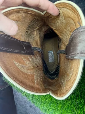 Ariat Western Cowboy Boots Mens 11.5 D Brown Leather Square Toe Pull On thumbnail 7