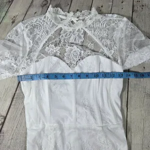 Lulus Laveau White Lace Bustier Backless Mermaid Maxi Dress Wedding Bridal Small thumbnail 10