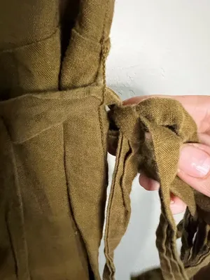 Banana Republic Linen Blend Olive Green Cap‎ Sleeve Wrap Dress thumbnail 7