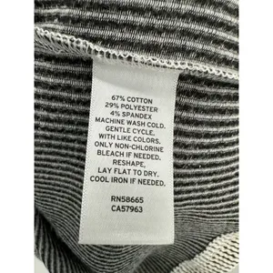 BP Shirt Women XXS NWT Black White Stripe Crew T-Shirt Tee‎ Minimal Oversized thumbnail 5
