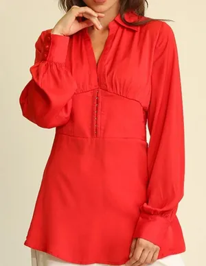 33.‎ Scarlet Red Corset Top thumbnail 1