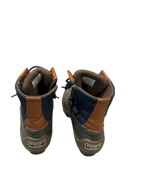 Sperry Navy and Brown Quilted Waterproof Duck Boots thumbnail 3
