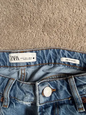 Zara High-Waisted Distressed Denim Shorts – Size 4 thumbnail 4
