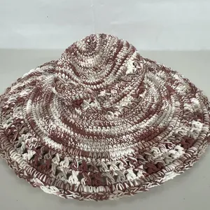 NEW One Size Free People Lusana Boca Wide Brim Woven Cotton Shade Hat in Mocha thumbnail 2