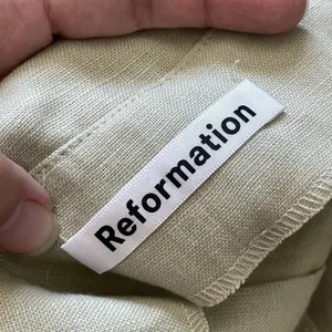 Reformation Linen Pants high rise straight leg womens Green (size 6) fisherman thumbnail 2