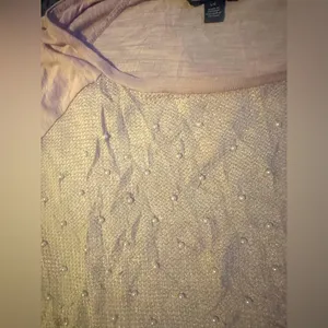 American Eagle pearl embellished pink crop top, size L thumbnail 3