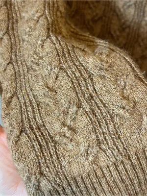 J. Crew Cable Knit Sweater With Buttons in Supersoft Yarn Brown Relaxed‎ Fit XS thumbnail 7
