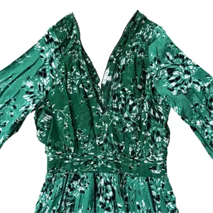 Poupette St Barth Green Floral Midi Dress thumbnail 4