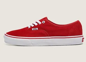 Vans Custom Authentic Suede Red thumbnail 1