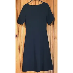 NWOT COS Black Knit Fit & Flare Midi Dress Women's Size Small Short Sleeve thumbnail 4