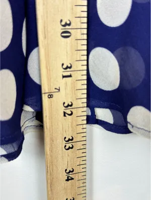 J.Crew New Gwyneth Midi Slip Skirt S Navy White Polka Dot Viscose Chiffon CI644 thumbnail 12