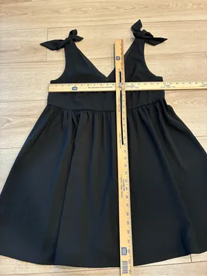 Pomander Place x Tuckernuck Black Sleeveless Tie Bow Mini Dress Size M thumbnail 5