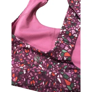 Lululemon Energy Bra Mosaic Terrazzo Print Purple Pink Green Sports Bra‎ Womens thumbnail 3