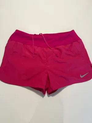 Nike Women's Hot Pink Athletic Shorts with Reflective Swoosh‎ Size S thumbnail 2