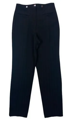 Cherchez La Femme Womens Pants Size 8 Wool‎ Black High Rise Straight Leg thumbnail 1
