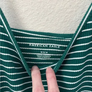 American Eagle Outfitters Green Fitted Crop Camisole thumbnail 2