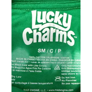 Lucky Charms Green Tie Dye Graphic Tee Cotton T Shirt Women's Small thumbnail 3