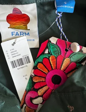 Farm Rio Collared Button Front Shift Mini Dress, Size S thumbnail 11