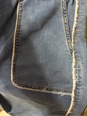 Tractr Wide Leg Denim Pull-On jeans rayed detail big pockets medium boho grunge‎ thumbnail 2