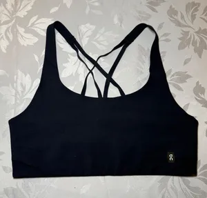 On Cloud Running Studio Navy Blue Strappy Cross Back Sports Bra Size S thumbnail 1