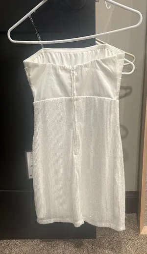 Macy's Strapless White Mini Dress thumbnail 2