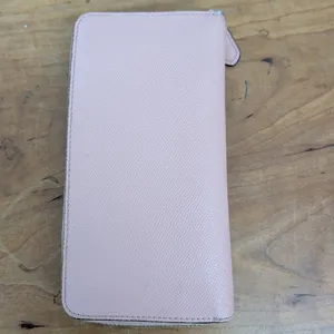Coach Pink Crossgrain Leather Zip Wallet thumbnail 5