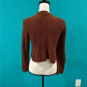 American apparel warm orange brown sweater in size small thumbnail 4