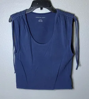 American‎ Eagle Women Blue Crop top size small thumbnail 1
