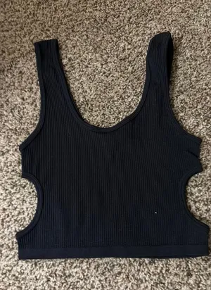 ZARA Ribbed Crop Top Cut-Out thumbnail 1