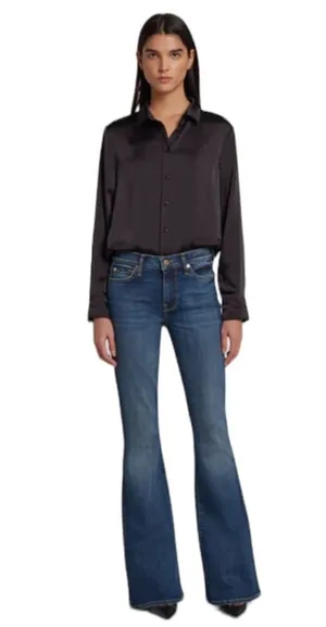 7 For All Mankind Embroidered Skeleton Spider Bootcut Jeans thumbnail 1
