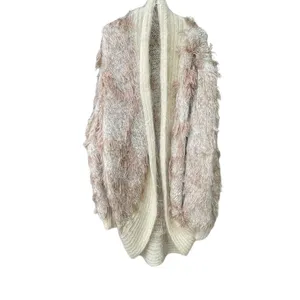 Long haired angora size L/XL oversized open cardigan. thumbnail 2
