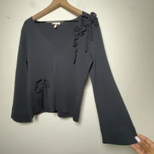 Rebecca Taylor Women 100% Cotton Fairy Grungr Whimsigoth Flare Knit Sweater‎ Top thumbnail 11