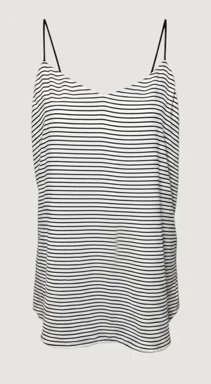 Express Womens Black‎ White Striped Lace Racerback Cami Tank Top Size Medium thumbnail 1