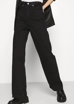 Levi’s premium high loose flare jeans in black size 25 thumbnail 1