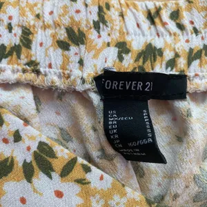 Forever 21 yellow daisy print flounce skort thumbnail 3