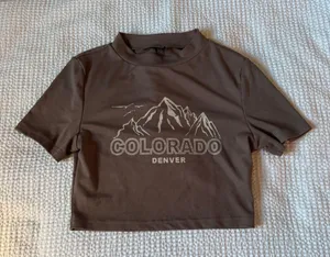 Colorado Crop Tee Brown thumbnail 1