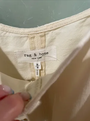 rag & bone Cream Scoop Neck Denim Dress thumbnail 2