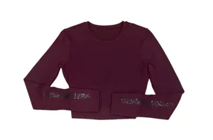 Lululemon purple long sleeve crop top thumbnail 1