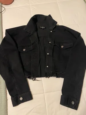Black Label Crop Denim Jacket thumbnail 1