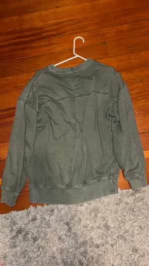 Aerie Oversized Sweatshirt Crewneck Pullover Green thumbnail 2