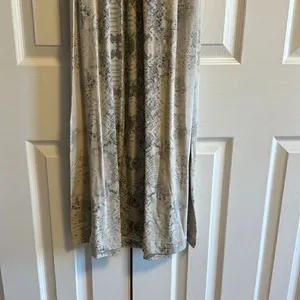 REBECCA TAYLOR Animal Print Short Sleeve T-Shirt Material Maxi Dress Size XS thumbnail 2