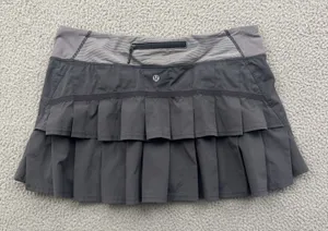 Lululemon Run Pace Setter Skirt Skort Gray Athletic Tennis Athleisure Women's 10 thumbnail 1
