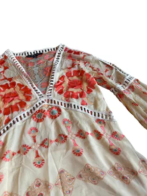 For Love And Lemons Barcelona Mini Dress Embroidered Rare Boho Size XS Women's thumbnail 8