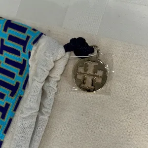 Tory Burch Cream and Blue Bag thumbnail 2